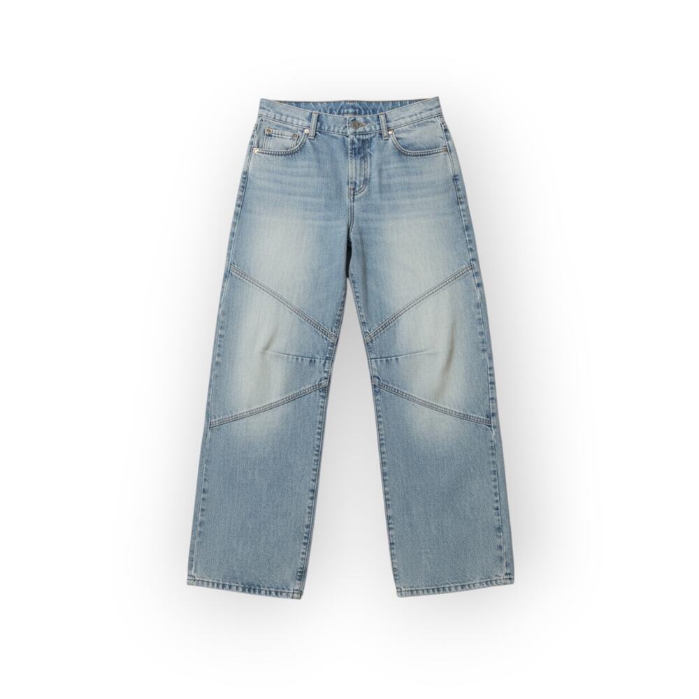 Micas Barrel Wide-Leg Panel Jeans Light Wash  – Size XL (New with Tags)
